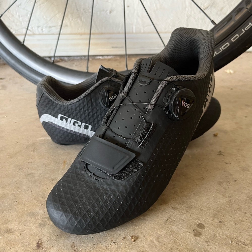 Giro Black Athletic Shoes with Mesh Upper and Rubber Soles